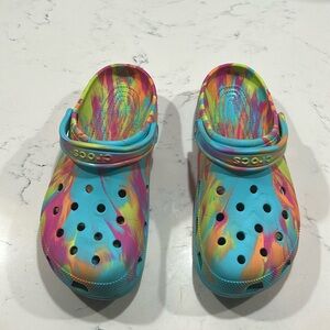 CROCS Tie-Dye Turquoise Multicolor Classic Clog